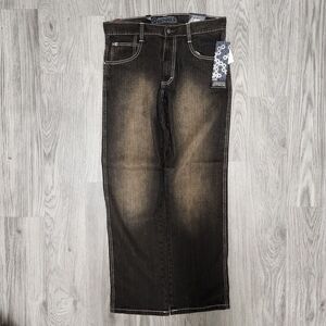 Vintage Y2k Southpole Baggy Jeans Mens 34x34 Brown Fade Deadstock Skater Wide